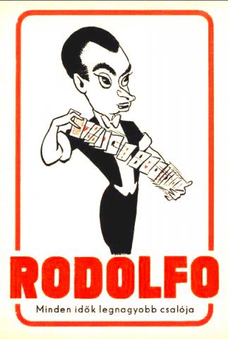 Rodolfo karikatúra kártyán